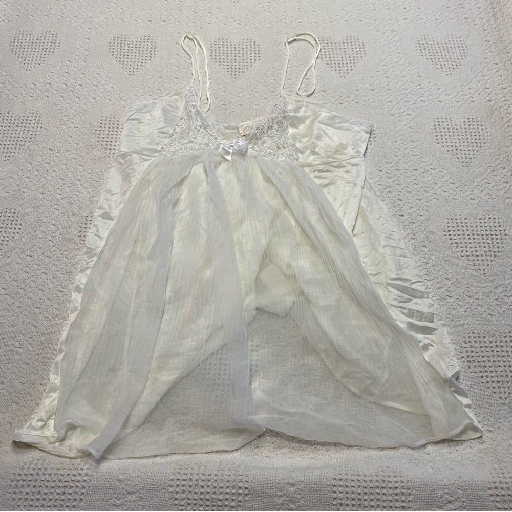 Delicates Lingerie Lacey Slip Dress (L)